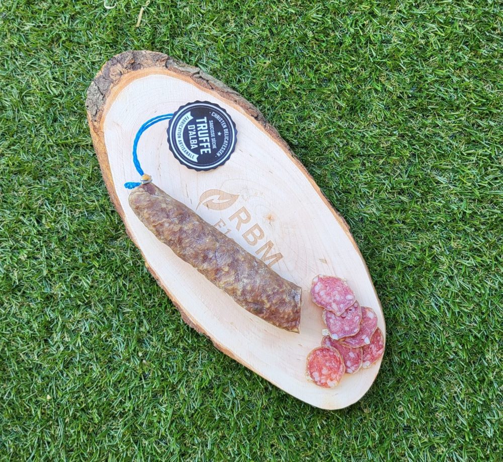 saucisse sèche truffée et planche personnalisée