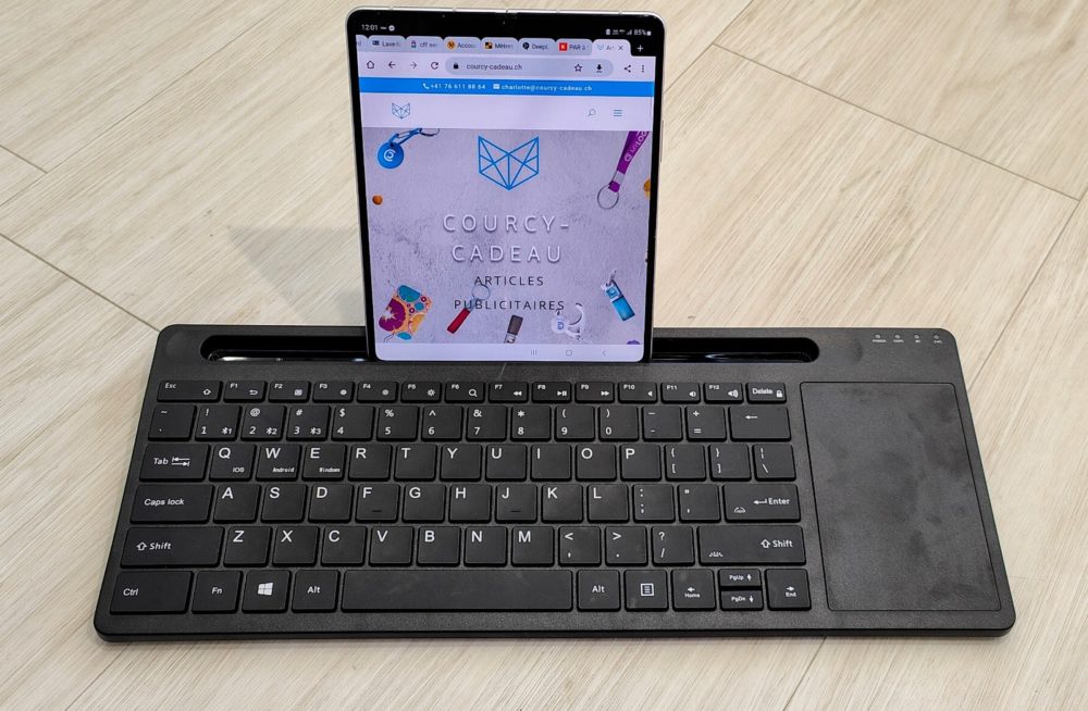 Clavier sans fils bluetooth pour téléphone et tablette